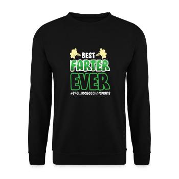 Funny bonus stepdad design for stepfather - Unisex Sweatshirt - black - Front - Alina (178cm) & Michal (187cm)