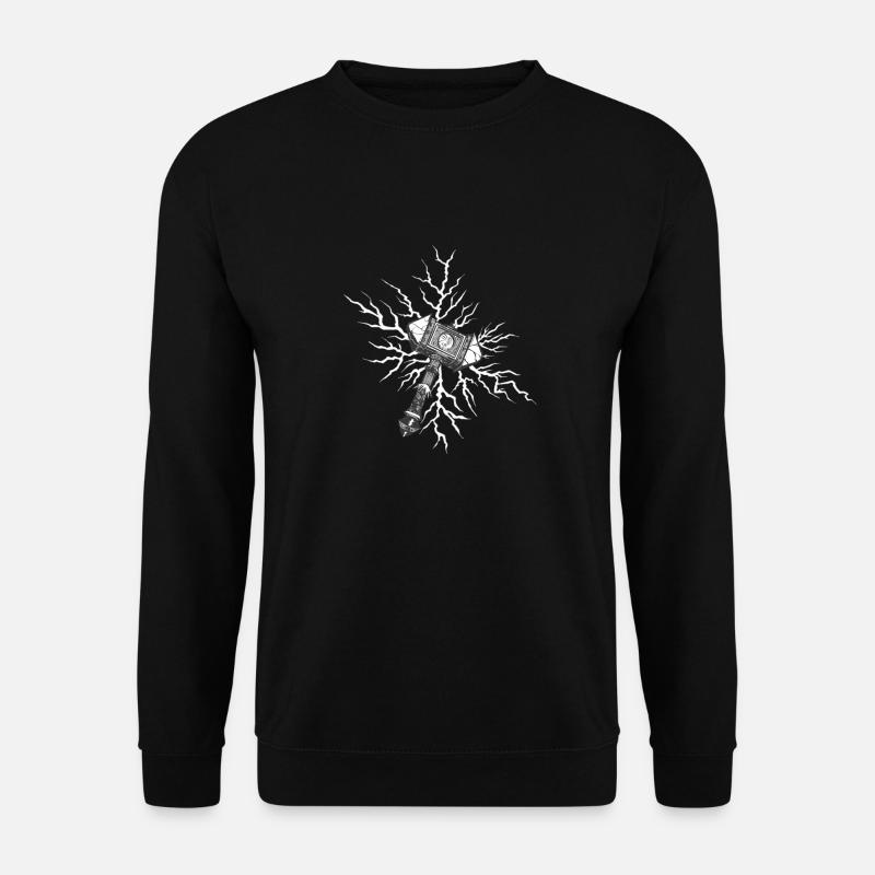 Nordischer Hammer Nordische mystische Geschenke - Unisex Pullover - Schwarz