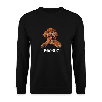 Poodle poodle dog dog lover puppy - Unisex Sweatshirt - black - Front - Alina (178cm) & Michal (187cm)