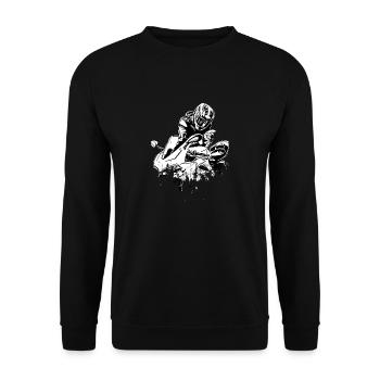 Motorcycle Lifestyle / Motorrad / Motorräder biker - Unisex Pullover - Schwarz - Vorne - Alina (178cm) & Michal (187cm)