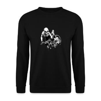 Motocross Design Enduro / Gift Idea - Unisex Sweatshirt - black - Front - Alina (178cm) & Michal (187cm)