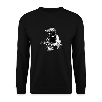 Motocross Design Enduro / Gift Idea / MX - Unisex Sweatshirt - black - Front - Alina (178cm) & Michal (187cm)