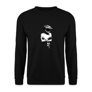 Motocross Design Enduro / Gift Idea / MX - Unisex Sweatshirt - black - Front - Alina (178cm) & Michal (187cm)