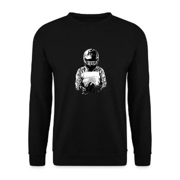 Motocross Design Enduro / Gift Idea / MX - Unisex Sweatshirt - black - Front - Alina (178cm) & Michal (187cm)
