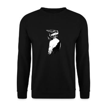 Motocross Design Enduro / Gift Idea / MX - Unisex Sweatshirt - black - Front - Alina (178cm) & Michal (187cm)