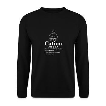 Cat funny saying chemistry science cats - Unisex Sweatshirt - black - Front - Alina (178cm) & Michal (187cm)