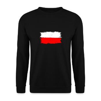 Poland flag - Unisex Sweatshirt - black - Front - Alina (178cm) & Michal (187cm)