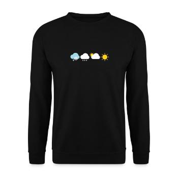 Weather Forecast Weather Report Tourisrt Gift - Unisex Sweatshirt - black - Front - Alina (178cm) & Michal (187cm)