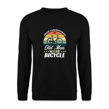 Cyclist bicycle cycling cycling - Unisex Sweatshirt - black - Front - Alina (178cm) & Michal (187cm)