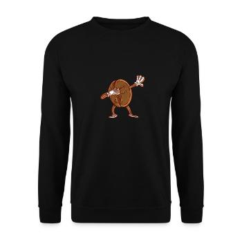 Funny gift dabbing coffee bean - Unisex Sweatshirt - black - Front - Alina (178cm) & Michal (187cm)