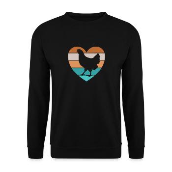 Chicken chickens rooster hen house agriculture farmer - Unisex Sweatshirt - black - Front - Alina (178cm) & Michal (187cm)