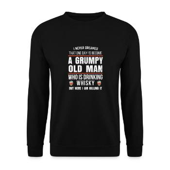 Cadeau de whisky pour hommes pour buveurs de bourbon drôle - Sweat-shirt Unisexe - noir - Devant - Alina (178cm) & Michal (187cm)