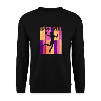 Je Peux Pas J'ai Handball - Évolution Handballeur - Sweat-shirt Unisexe - noir - Devant - Alina (178cm) & Michal (187cm)