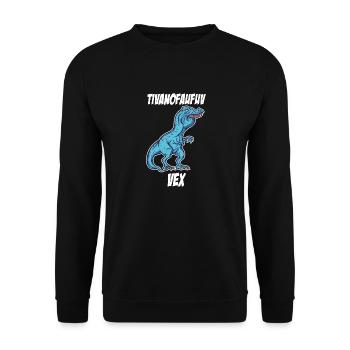 TRex Drôle De mordant meme idée cadeau - Sweat-shirt Unisexe - noir - Devant - Alina (178cm) & Michal (187cm)
