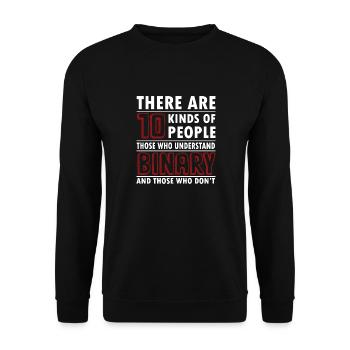 There are 10 types of people those who understand - Unisex Pullover - Schwarz - Vorne - Alina (178cm) & Michal (187cm)