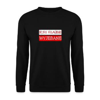 Polen Spruch - Ich habe Wyjebane Polska - Unisex Pullover - Schwarz - Vorne - Alina (178cm) & Michal (187cm)