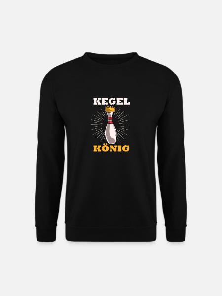 Kegel König Krone Für Die Meister Der Kegelbahn - Unisex Pullover - Schwarz