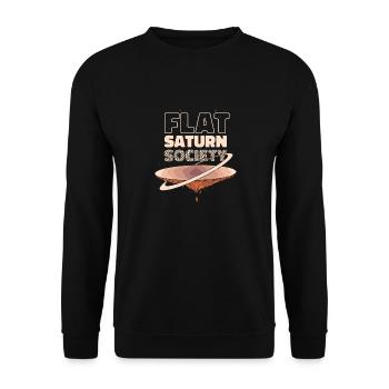 Cool galaxie Mode plate Saturn Society - Sweat-shirt Unisexe - noir - Devant - Alina (178cm) & Michal (187cm)