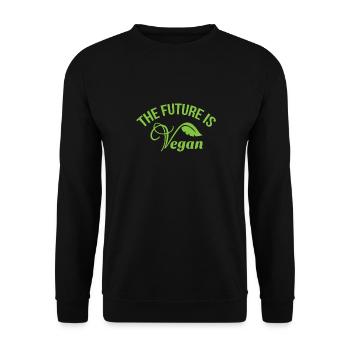 The future is vegan - Unisex Sweatshirt - black - Front - Alina (178cm) & Michal (187cm)