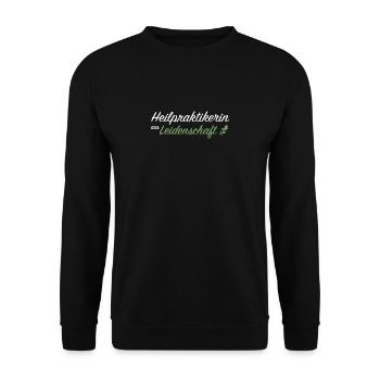 Heilpraktikerin Naturheilkunde Physio Geschenkidee - Unisex Pullover - Schwarz - Vorne - Alina (178cm) & Michal (187cm)