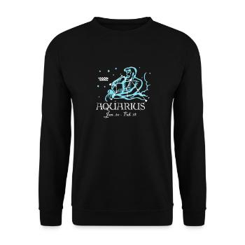 Verseau la constellation du porteur d’eau - Sweat-shirt Unisexe - noir - Devant - Alina (178cm) & Michal (187cm)