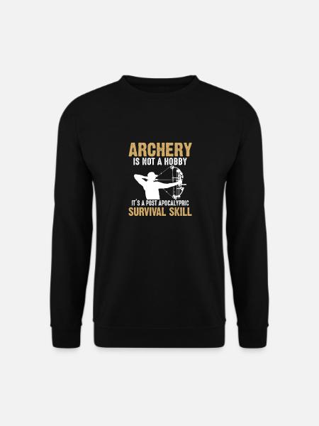 Archery archer funny saying - Unisex Sweatshirt - black