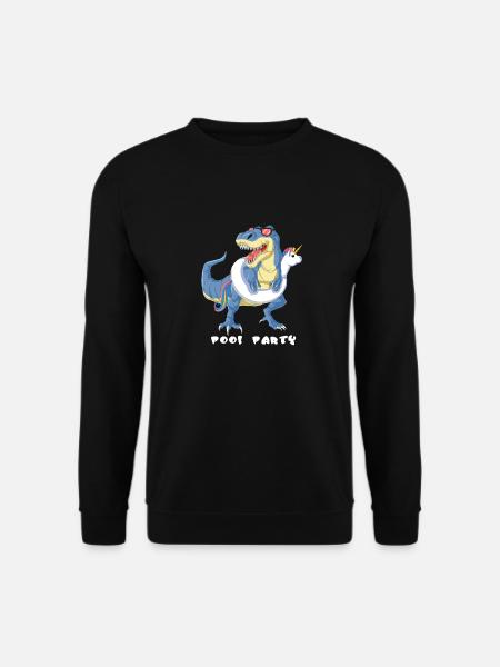 dinosaur pool party - Unisex Sweatshirt - black