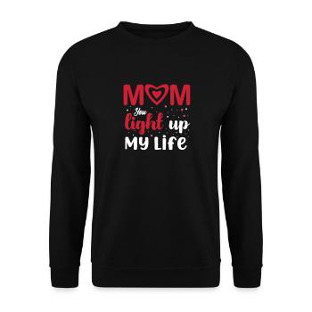 MAMAN - MÈRE FÊTE DES MÈRES - Sweat-shirt Unisexe - noir - Devant - Alina (178cm) & Michal (187cm)
