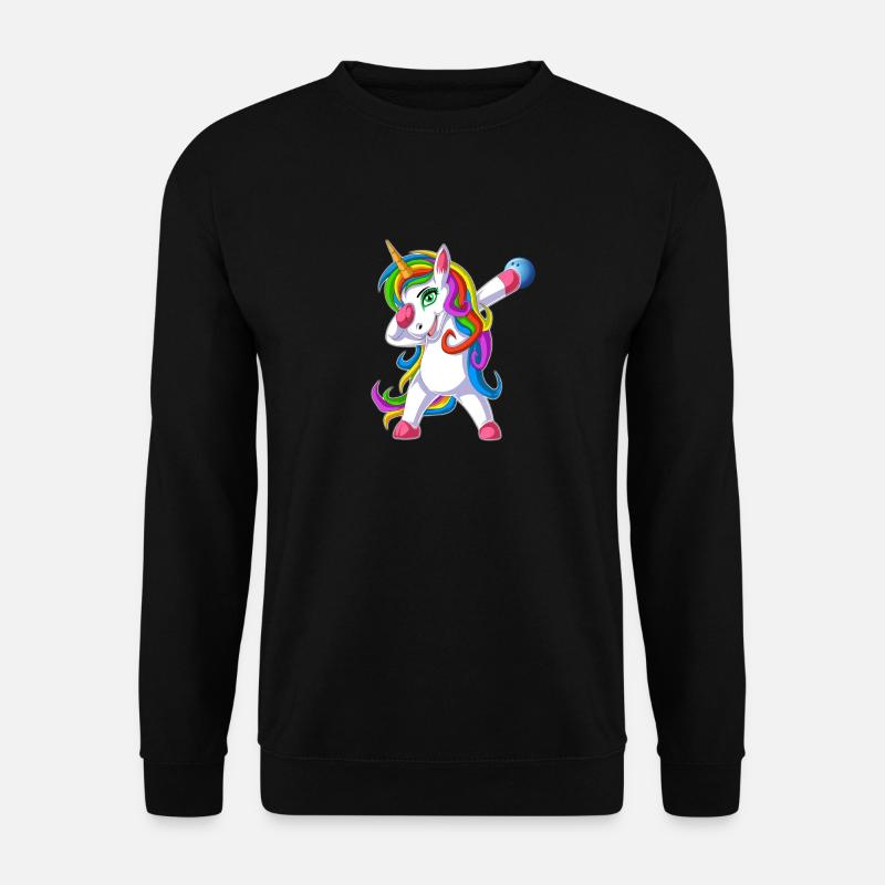 Einhorn Bowling - Unisex Pullover - Schwarz