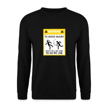 Mécanicien - Sweat-shirt Unisexe - noir - Devant - Alina (178cm) & Michal (187cm)