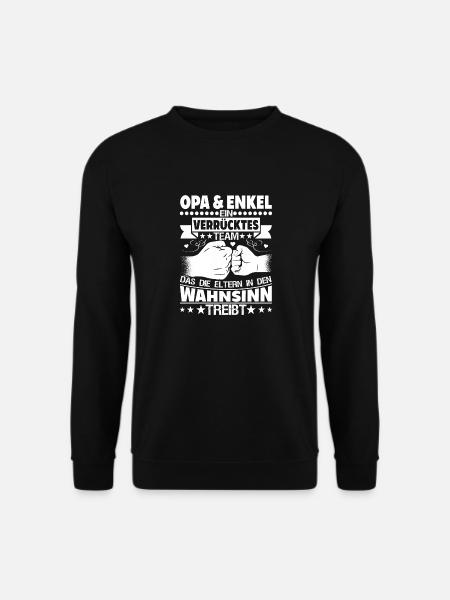 Opa und Enkel Verrücktes Team Vatertag Geschenk - Unisex Pullover - Schwarz