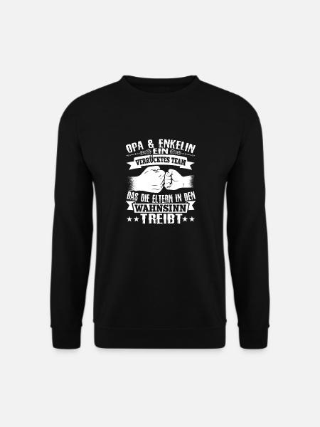 Opa Enkelin Enkelkind Großvater Spruch Geschenk - Unisex Pullover - Schwarz