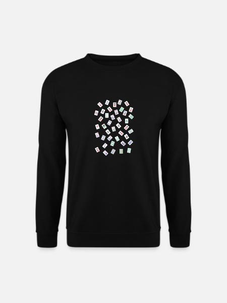 Verstreute Mahjong Fliesen - Mahjong Geschenk - Unisex Pullover - Schwarz