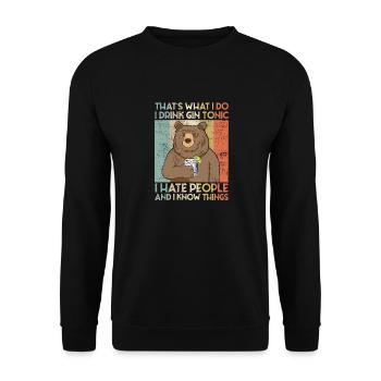 Thats what i do i drink Gin & Tonic dry gin - Unisex Pullover - Schwarz - Vorne - Alina (178cm) & Michal (187cm)