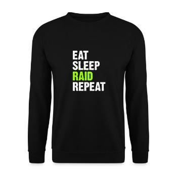 Eat Sleep Raid Repeat - Sweat-shirt Unisexe - noir - Devant - Alina (178cm) & Michal (187cm)