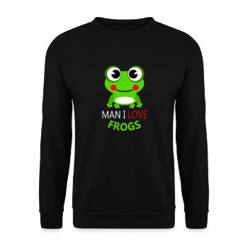 Frog - Unisex Sweatshirt - black - Front - Alina (178cm) & Michal (187cm)