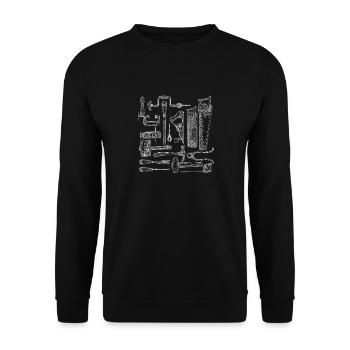 Carpenter Tools - Unisex Sweatshirt - black - Front - Alina (178cm) & Michal (187cm)