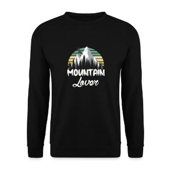 Mountain lovers - Unisex Sweatshirt - black - Front - Alina (178cm) & Michal (187cm)