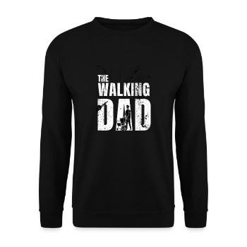 The Walking Dad Humour Cadeau Papa The Walking Dad - Sweat-shirt Unisexe - noir - Devant - Alina (178cm) & Michal (187cm)