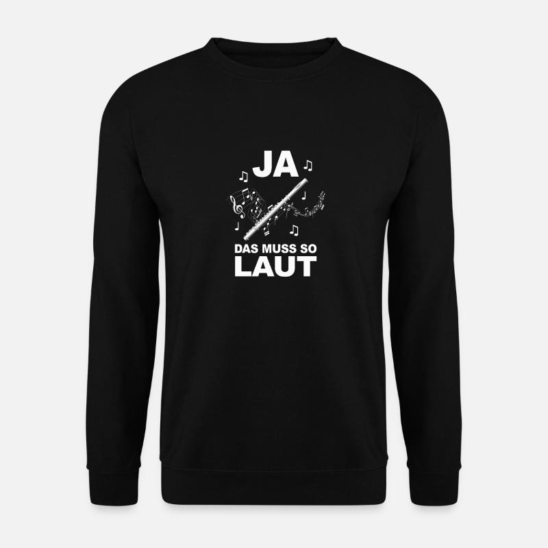 Querflöte Querflöten Flöte Flötenspieler - Unisex Pullover - Schwarz