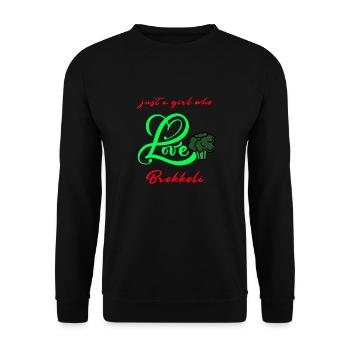 seulement une femme qui aime le brocoli végétarien - Sweat-shirt Unisexe - noir - Devant - Alina (178cm) & Michal (187cm)