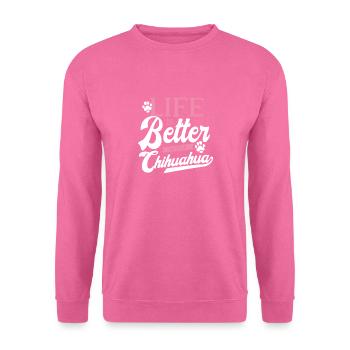Chihuahua Retro Chihuahua Puppy Mom Gift - Unisex Sweatshirt - pink - Front