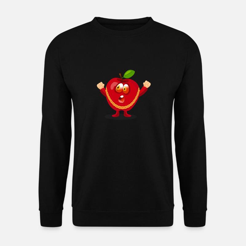 Lustiger Apple-Charakter - Unisex Pullover - Schwarz