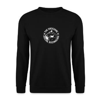 The Original Social Distancing, Vintage Camping - Sweat-shirt Unisexe - noir - Devant - Alina (178cm) & Michal (187cm)