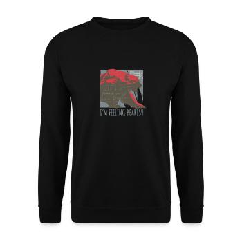 I'm Feeling Bearish, Stock Market Short Seller - Unisex Sweatshirt - black - Front - Alina (178cm) & Michal (187cm)