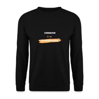 Cooking is my superpower! - Unisex Pullover - Schwarz - Vorne - Alina (178cm) & Michal (187cm)