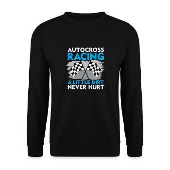 Autocross Rennen Racing Motorsport - Unisex Pullover - Schwarz - Vorne - Alina (178cm) & Michal (187cm)