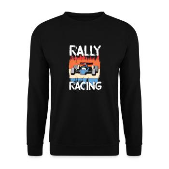 Rally Racing Race Motorsport - Unisex Sweatshirt - black - Front - Alina (178cm) & Michal (187cm)