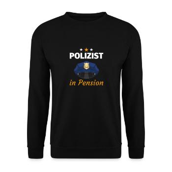 Polizei Polizist Polizeiauto Blaulicht Jungs Mann - Unisex Pullover - Schwarz - Vorne - Alina (178cm) & Michal (187cm)