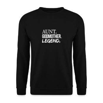 Aunt Godmother Legend, Funny Favorite Aunt - Unisex Sweatshirt - black - Front - Alina (178cm) & Michal (187cm)